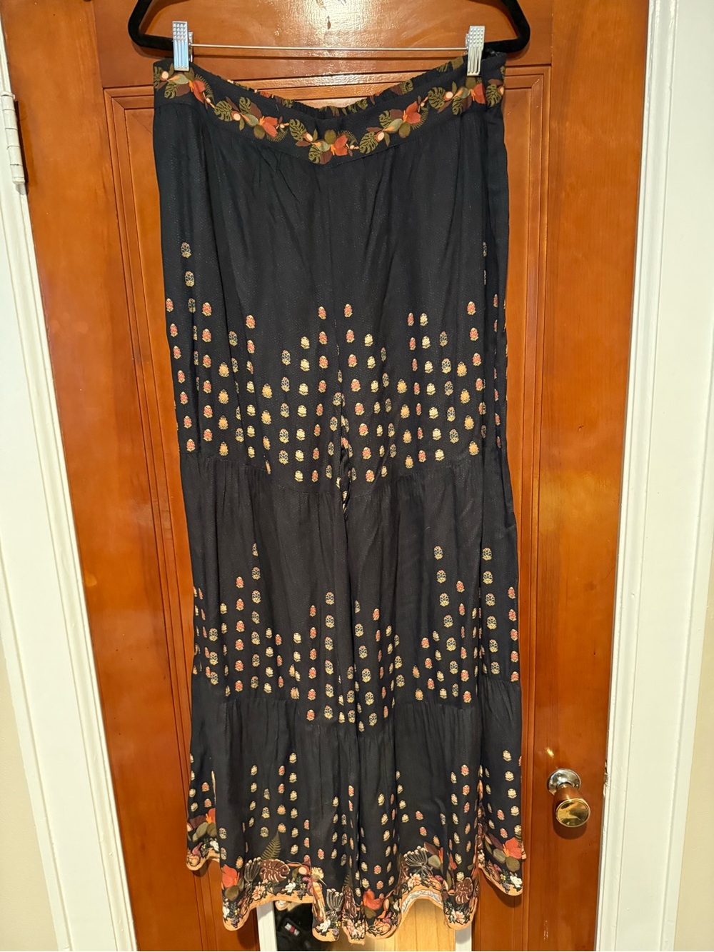 NWT Black Tiered Wide Leg Pants